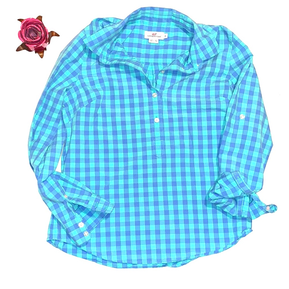 🐳 Vineyard Vines Plaided Button Down Top 🐳
